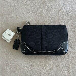 Coach Black Signature Wristlet